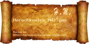 Herschkovics Mózes névjegykártya